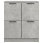 Credenze 2 pz Grigio Cemento 60x30x70 cm in Legno Multistrato