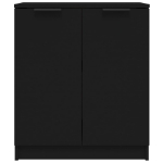 Credenze 2 pz Nere 60x30x70 cm in Legno Multistrato