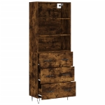 Credenza Rovere Fumo  69,5x34x180 cm in Legno Multistrato
