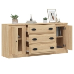 Credenze 3 pz Rovere Sonoma in Legno Multistrato