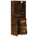 Credenza Rovere Fumo  69,5x34x180 cm in Legno Multistrato
