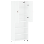 Credenza Bianca 69,5x34x180 cm in Legno Multistrato
