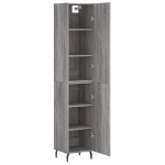 Credenza Grigio Sonoma 34,5x34x180 cm in Legno Multistrato