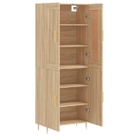 Credenza Rovere Sonoma 69,5x34x180 cm in Legno Multistrato