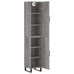Credenza Grigio Sonoma 34,5x34x180 cm in Legno Multistrato