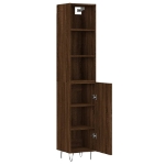 Credenza Rovere Marrone 34,5x34x180 cm in Legno Multistrato