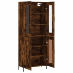Credenza Rovere Fumo  69,5x34x180 cm in Legno Multistrato