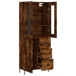 Credenza Rovere Fumo  69,5x34x180 cm in Legno Multistrato