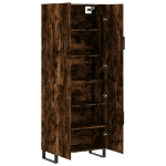Credenza Rovere Fumo  69,5x34x180 cm in Legno Multistrato