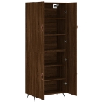 Credenza Rovere Marrone 69,5x34x180 cm in Legno Multistrato