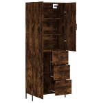 Credenza Rovere Fumo  69,5x34x180 cm in Legno Multistrato