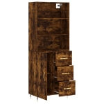 Credenza Rovere Fumo  69,5x34x180 cm in Legno Multistrato