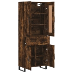 Credenza Rovere Fumo  69,5x34x180 cm in Legno Multistrato