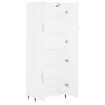 Credenza Bianca 69,5x34x180 cm in Legno Multistrato