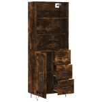 Credenza Rovere Fumo  69,5x34x180 cm in Legno Multistrato