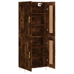 Credenza Rovere Fumo  69,5x34x180 cm in Legno Multistrato