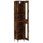 Credenza Rovere Fumo 34,5x34x180 cm in Legno Multistrato