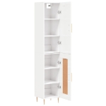Credenza 34,5x34x180 cm in Legno Multistrato Bianco Lucido