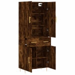 Credenza Rovere Fumo  69,5x34x180 cm in Legno Multistrato