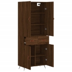 Credenza Rovere Marrone 69,5x34x180 cm in Legno Multistrato