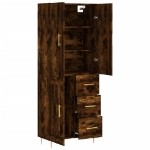 Credenza Rovere Fumo  69,5x34x180 cm in Legno Multistrato