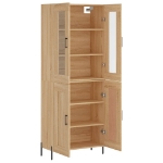 Credenza Rovere Sonoma 69,5x34x180 cm in Legno Multistrato