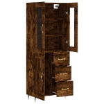 Credenza Rovere Fumo  69,5x34x180 cm in Legno Multistrato