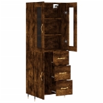 Credenza Rovere Fumo  69,5x34x180 cm in Legno Multistrato