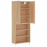 Credenza Rovere Sonoma 69,5x34x180 cm in Legno Multistrato