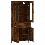 Credenza Rovere Fumo  69,5x34x180 cm in Legno Multistrato