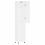 Credenza Bianca 34,5x34x180 cm in Legno Multistrato