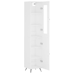 Credenza Bianca 34,5x34x180 cm in Legno Multistrato