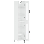 Credenza 34,5x34x180 cm in Legno Multistrato Bianco Lucido