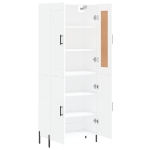 Credenza Bianca 69,5x34x180 cm in Legno Multistrato