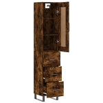 Credenza Rovere Fumo 34,5x34x180 cm in Legno Multistrato