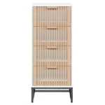 Credenza Bianca 40x30x95 cm in Legno Multistrato