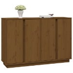 Credenza Miele 120x35x80 cm in Legno Massello di Pino