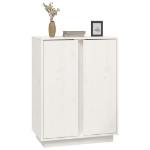 Credenza Bianca 60x35x80 cm in Legno Massello di Pino