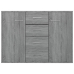 Credenza Grigio Sonoma 88x30x65 cm in Legno Multistrato