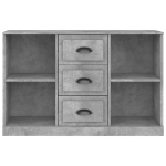 Credenza Grigio Cemento 104,5x35,5x67,5 cm in Legno Multistrato