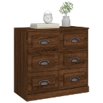 Credenza Rovere Marrone 70x35,5x67,5 cm in Legno Multistrato