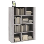 Credenza Grigio Sonoma 80x30x106 cm in Legno Multistrato