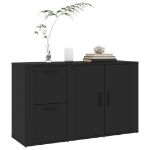 Credenza Nera 100x33x59,5 cm in Legno Multistrato