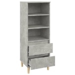 Credenza Grigio Cemento 40x36x110 cm in Legno Multistrato