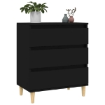 Credenza Nero 60x35x70 cm in Legno Multistrato