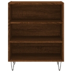 Credenza Rovere Marrone 57x35x70 cm in Legno Multistrato