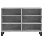 Credenza Grigio Cemento 103,5x35x70 cm in Legno Multistrato