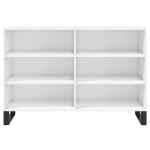 Credenza Bianco Lucido 103,5x35x70 cm in Legno Multistrato