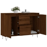 Credenza Rovere Marrone 104x35x70 cm in Legno Multistrato