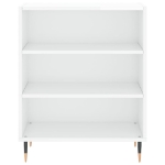 Credenza Bianco Lucido 57x35x70 cm in Legno Multistrato